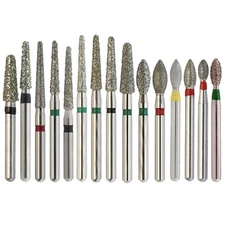 Dental Diamond Burs FG Round End Taper Football Coarse Fine High Speed 856 850