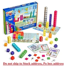 Mathlink Cubes Numberblocks 1-10 Activity Set, 30 Preschool Learning Activities,