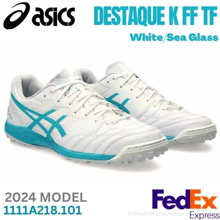 シューズ asics DESTAQUE K FF WHITE/SEA GLASS ASICS Men's Futsal Shoes DESTAQUE K FF TF White/Sea Glass