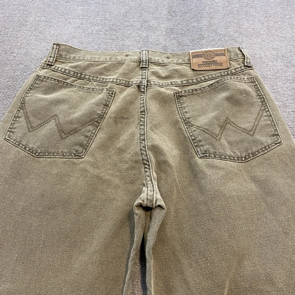 复古牧马人裤子男式适合 31x28 坚固磨损刷保护美国制造破旧 — 第 2/4 张图片