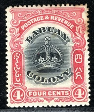 North Borneo LABUAN Stamp 4c (1902) Mint MM XBLUE41