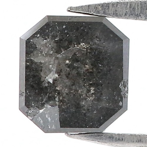 0.70 CT Natural Loose Emerald Cut Diamond 5.50 MM Salt And Pepper Diamond QL3129 - Picture 8 of 8