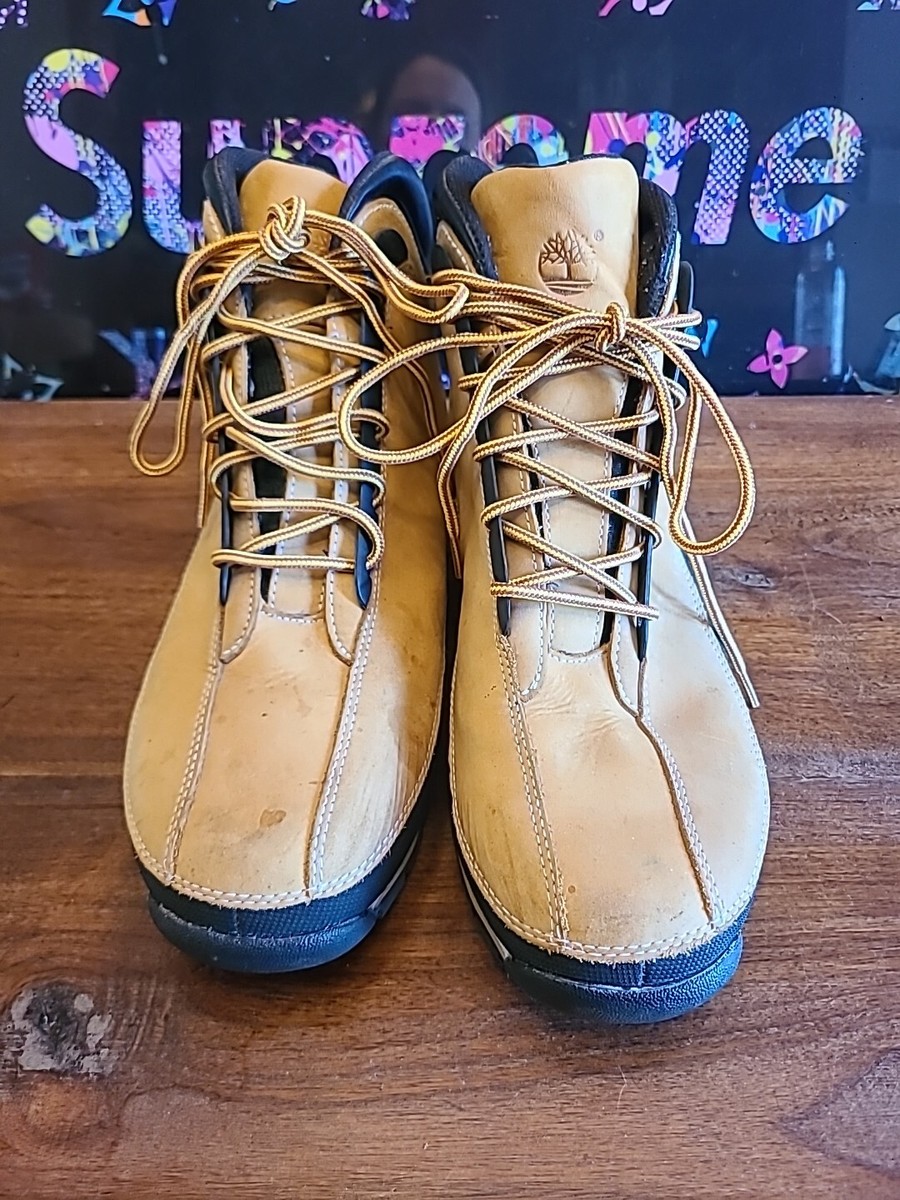 Timberland Boots Euro Dub Size 13 Mens Wheat Tan Black Suede  display picture 1