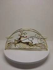 Holiday Candelabra Table Centerpiece Deer Three Candle Seasonal Christmas Metal