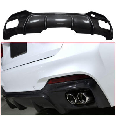 For 2015UP BMW F16 X6 M-TECH  Carbon Fiber 3D Style Rear bumper lip diffuser 