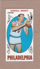 1969-70 TOPPS BASKETBALL DARRALL IMHOFF ROOKIE #4 76ERS EX+ *A37576