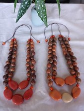 Tagua Nut Necklace, 2 Strands, Boutique, Choose One, Handcrafted in Ecuador