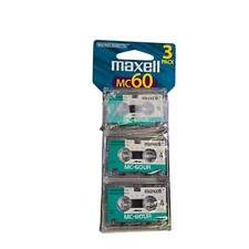 Open Box 3 Pack Maxell MC60 Microcassette 60 Minute Micro Cassette