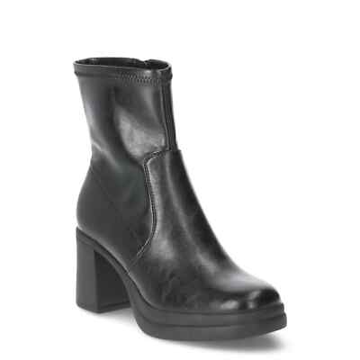 No Boundaries Women s Platform Dress Boots, Comfort Foam Insole, Black, Size 9