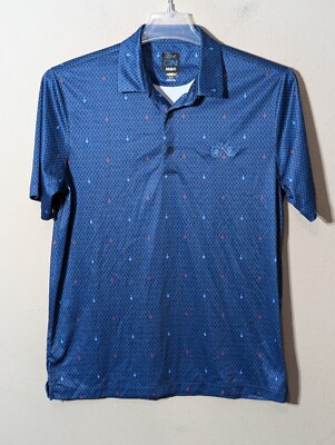 Men's Greg Norman Performance ML75 Lab Rock & Roll Guitar Polo Golf Shirt Small