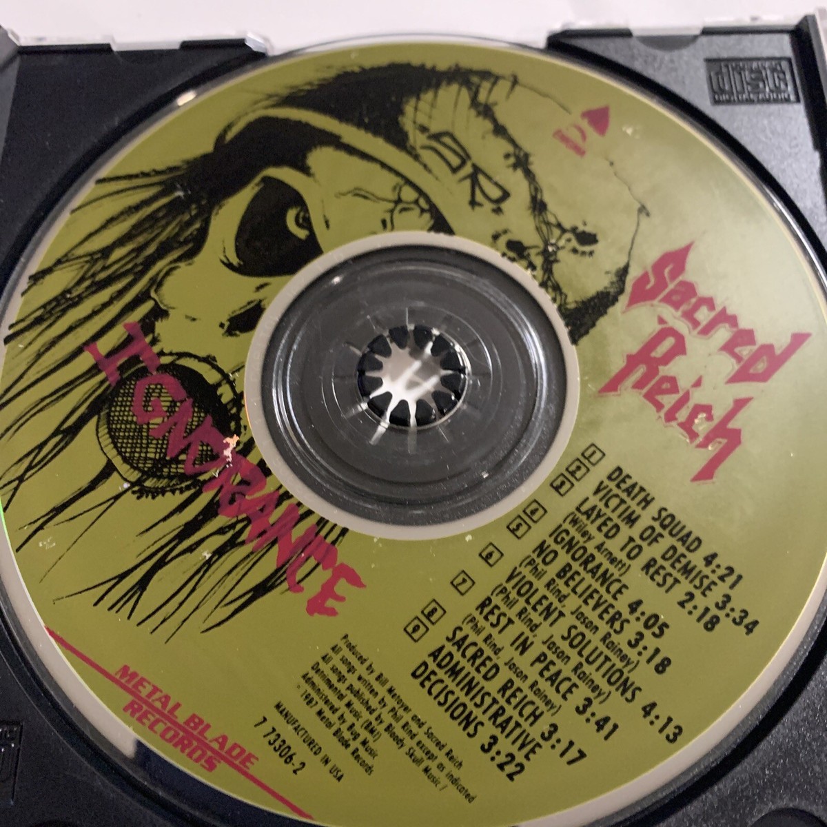 Sacred Reich - Ignorance CD 1987 Enigma / Metal Blade - CDE-73306