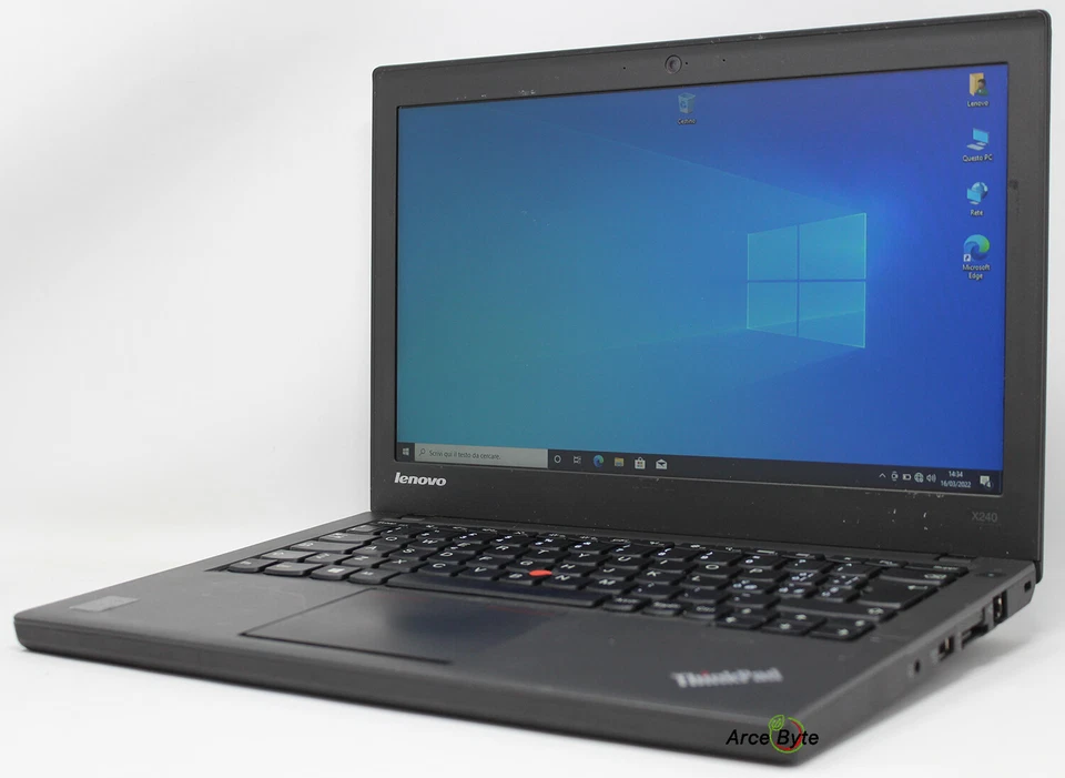 NOTEBOOK LENOVO THINKPAD X240 CORE i5 12" PC PORTATILE SSD 120GB RAM 8 GB W10 B - Immagine 3 di 4