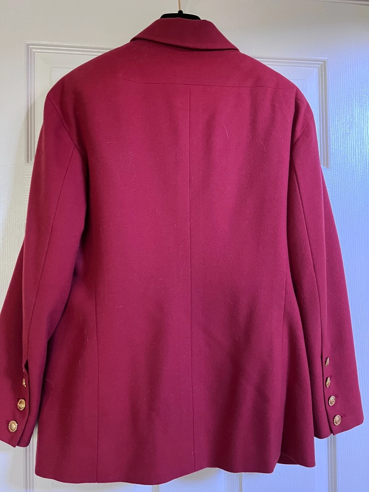 GIACCA CHANEL BOUTIQUE 88A MU ROSSO TWEED ORO 24K BOTTONI FR40 FR42