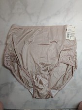 Cabernet Vintage Style Bikini Panties Size 8 Sheer Nylon Nude Underwear NEW