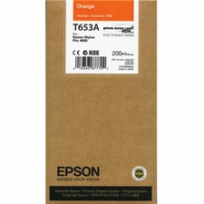 Genuine Epson T653A Orange Ink Cartridge for Stylus Pro 4900