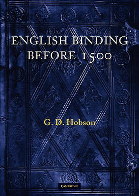 English Binding Before 1500 Hobson Paperback Cambridge University Press