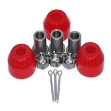 Triple Dana 30 Axle High Steer Kit - Flips Tie Rod - W Red Dust Boots Fits Jeep