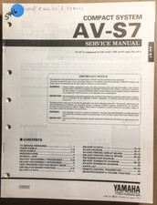 Yamaha AV-S7 Stereo System Service Manual Original 