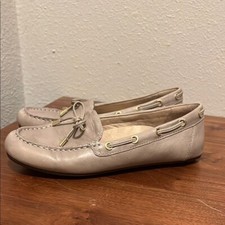 Vionic Virginia Driving Moc Nude Leather Shoes Flats Loafers Women's Size 7