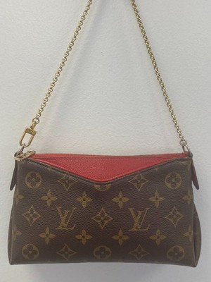Louis Vuitton Pallas Monogram Canvas and Leather Clutch - Preowned