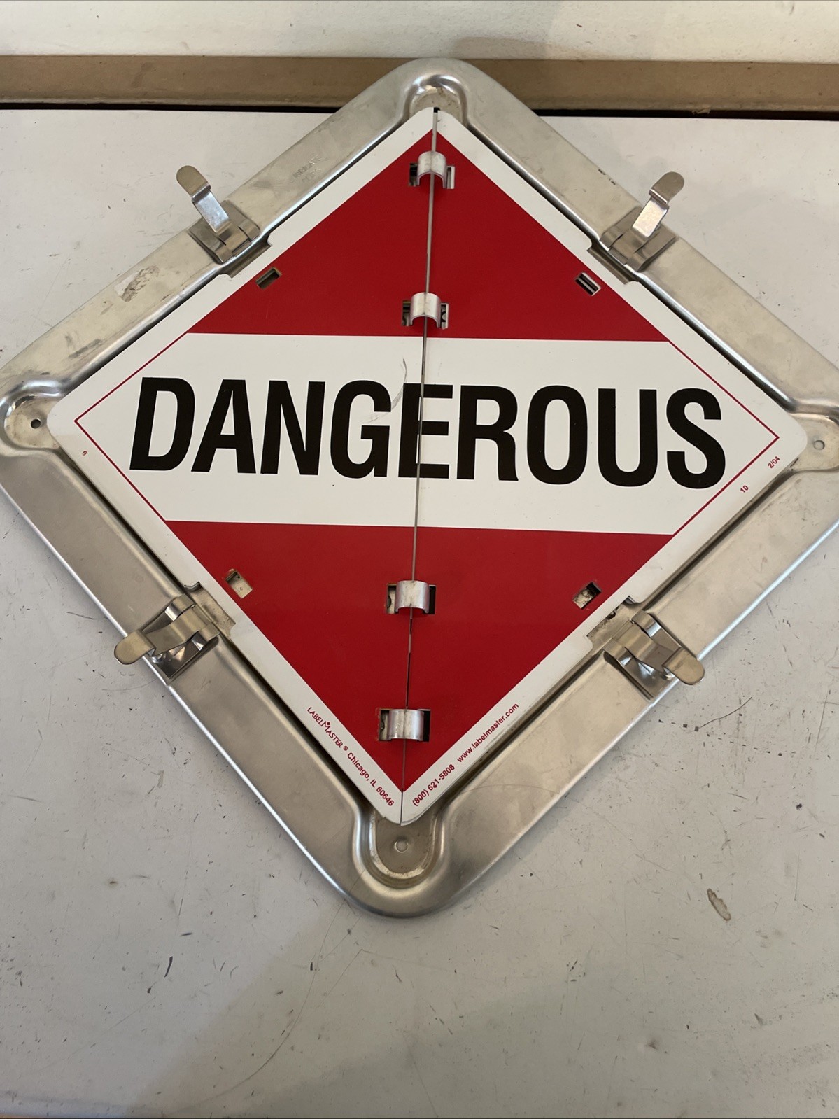 GENUINE LABELMASTER FLIP PLACARD HAZARD FLIP PLACARD NEW