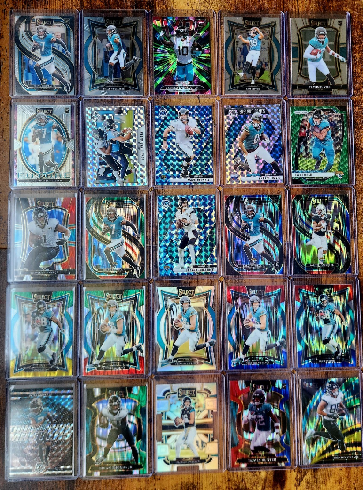 Jacksonville Jaguars Card Lot (25) Prizm Select Rookies Inserts Color & More!