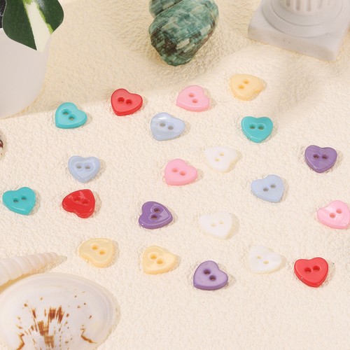 20Pcs 2 Hole 11.5mm Heart Shape Natural Shell Button for Shirt Coats, White - Picture 4 of 6