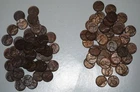 1949 P D Lincoln Wheat Cent 2 RollS  (50X2 ) EF- AU  RL 80