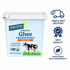 Carrington Farms Organic Ghee Clarified Butter Grass Fed 12 oz Gluten Free