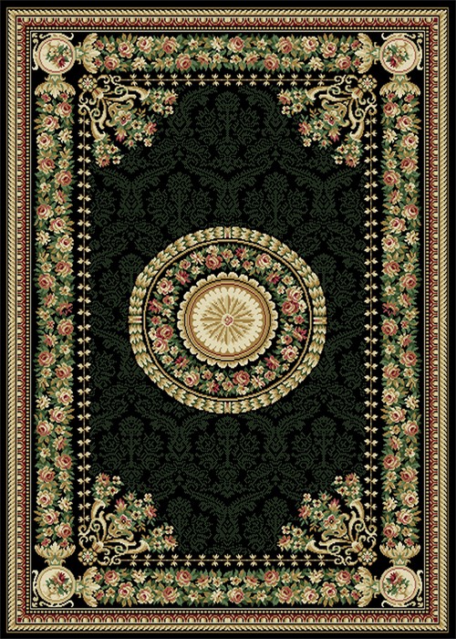 BLACK FRENCH ORIENTAL AREA RUG 6X8 Persien CARPET 023 - ACTUAL 5' 2" x 7' 2"