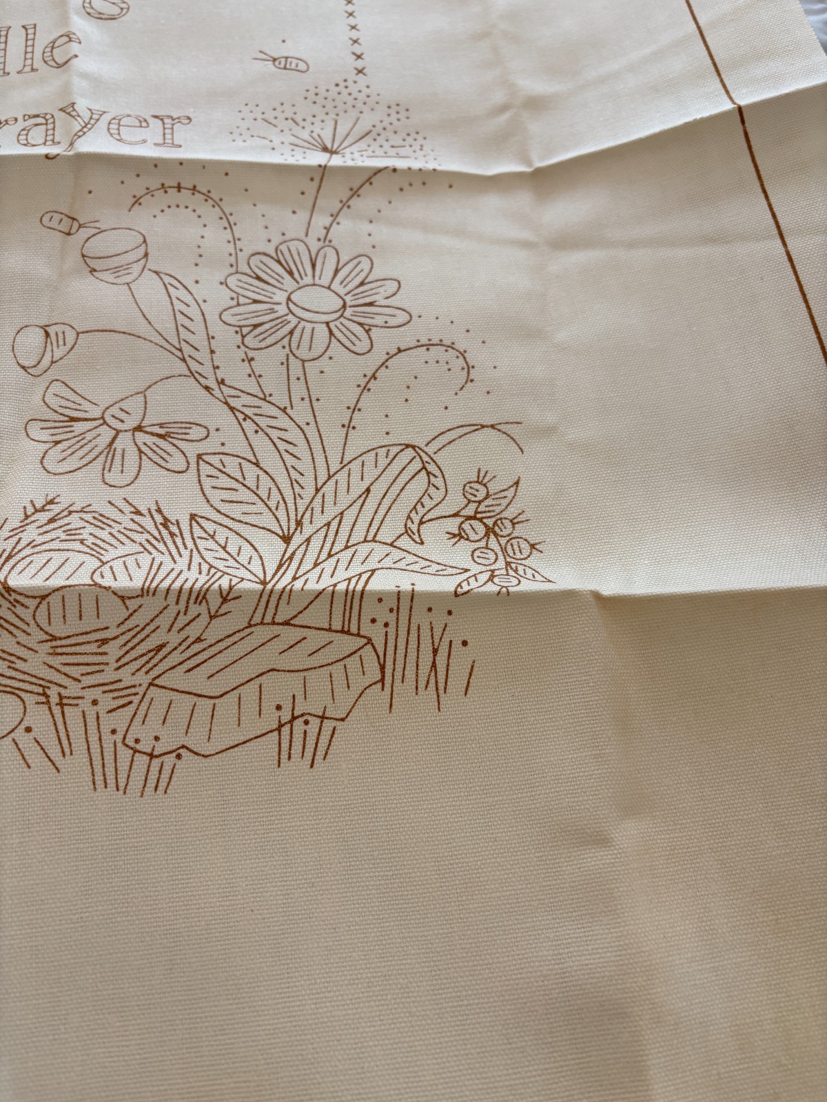 VTG Creative Circle Life is Fragile Handle w/ Prayer Crewel Embroidery Kit 1004