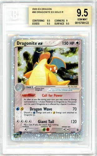 Pokemon Dragonite EX #90 EX Dragon Holo BGS 9.5 Gem Mint