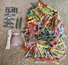 Vintage Lot of 120 Mixed Hair Rollers Curlers Plastic Perm Rods Grannycore