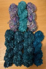 Hand Dyed 100% Mohair Silk. Boucle. Worsted. Gorgeous and Luxurious. Over 500g!