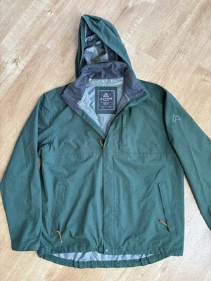 Alpine Design Men's Green Hooded Full Zip Stand-Up Collar Jacket M Outdoor