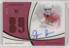 2019 Panini Immaculate Numbers Rookie 54/89 Andy Isabella Patch Auto 1p5