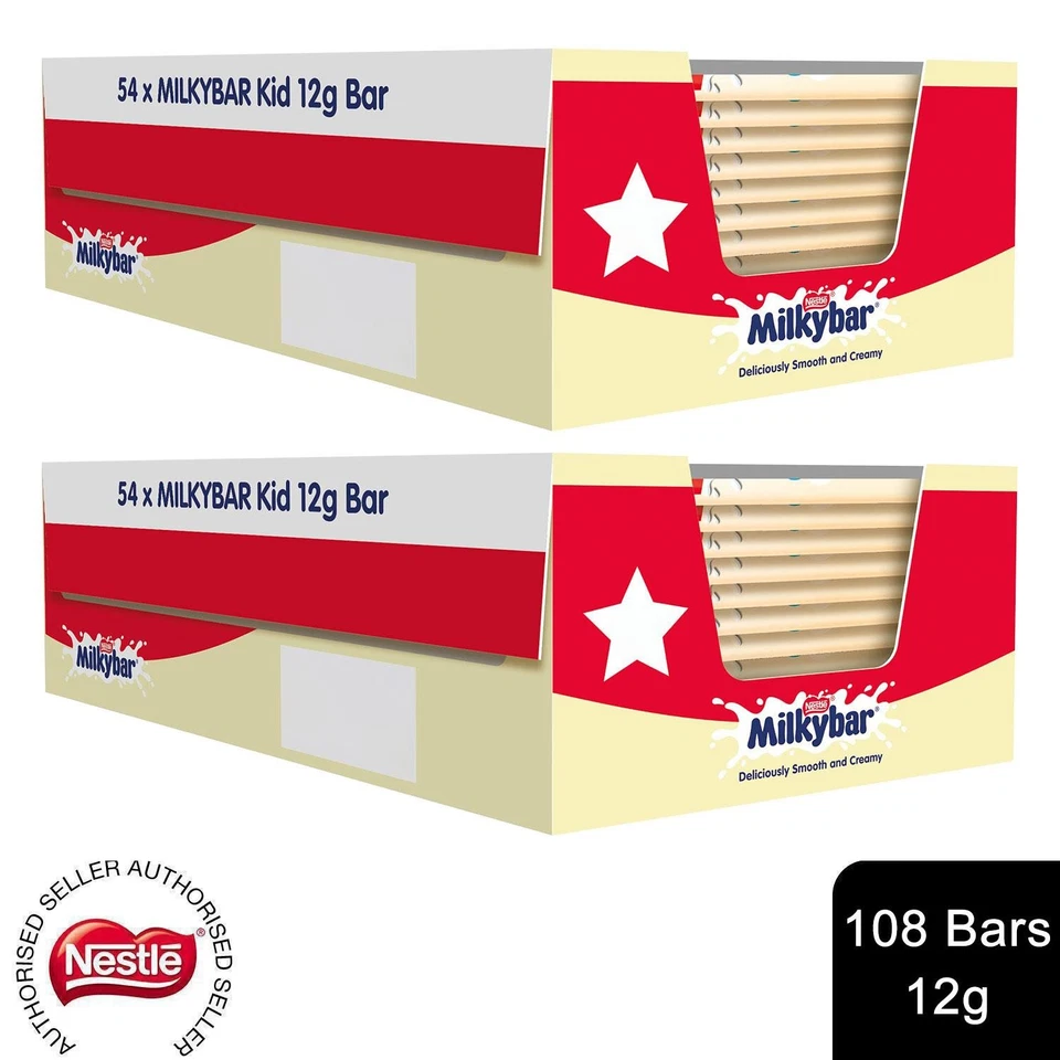 Milkybar Kid White Chocolate Bar No Artificial Colours 12g|Bulk Buy(Pack of 108)