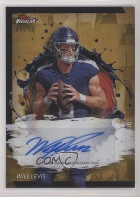2024 Topps Finest Gold Refractor 48/50 Will Levis #FA-WL Auto 1lw2