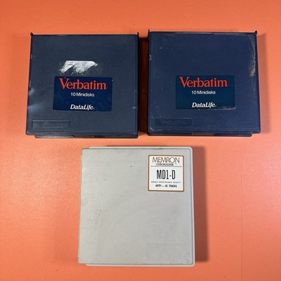 Set Of 3 5.25  Verbatim Datalife / Memron Floppy Disk Containers