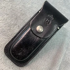Black Leather Belt Holster Pocket Knife Sheath 6.25" x 2.75" for 5.5" Knife NEW
