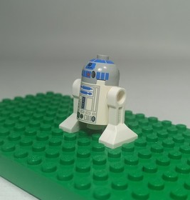 LEGO 2008 STAR WARS SW0217 ASTROMECH DROID R2-D2 GRAY HEAD MINI FIGURE #7877
