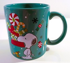 Snoopy Woodstock Peanuts / Kaffeetasse Tasse Coffee Mug Cup groß türkis NEU USA
