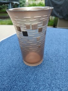 Vintage Croscill Mosaic Toothbrush Cup MCM Acrylic Resin EUC