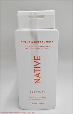 Native Body Wash - Citrus & Herbal Musk - Sulfate Free - 18 fl oz