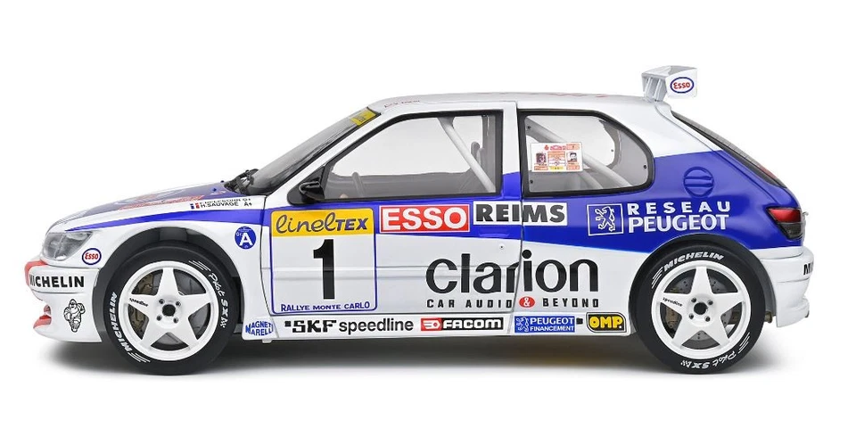 SOLIDO - PEUGEOT 306 Maxi Bianca #1 Rallye de Monte Carlo 1996 F.DELECOUR/M.S... - Immagine 3 di 4