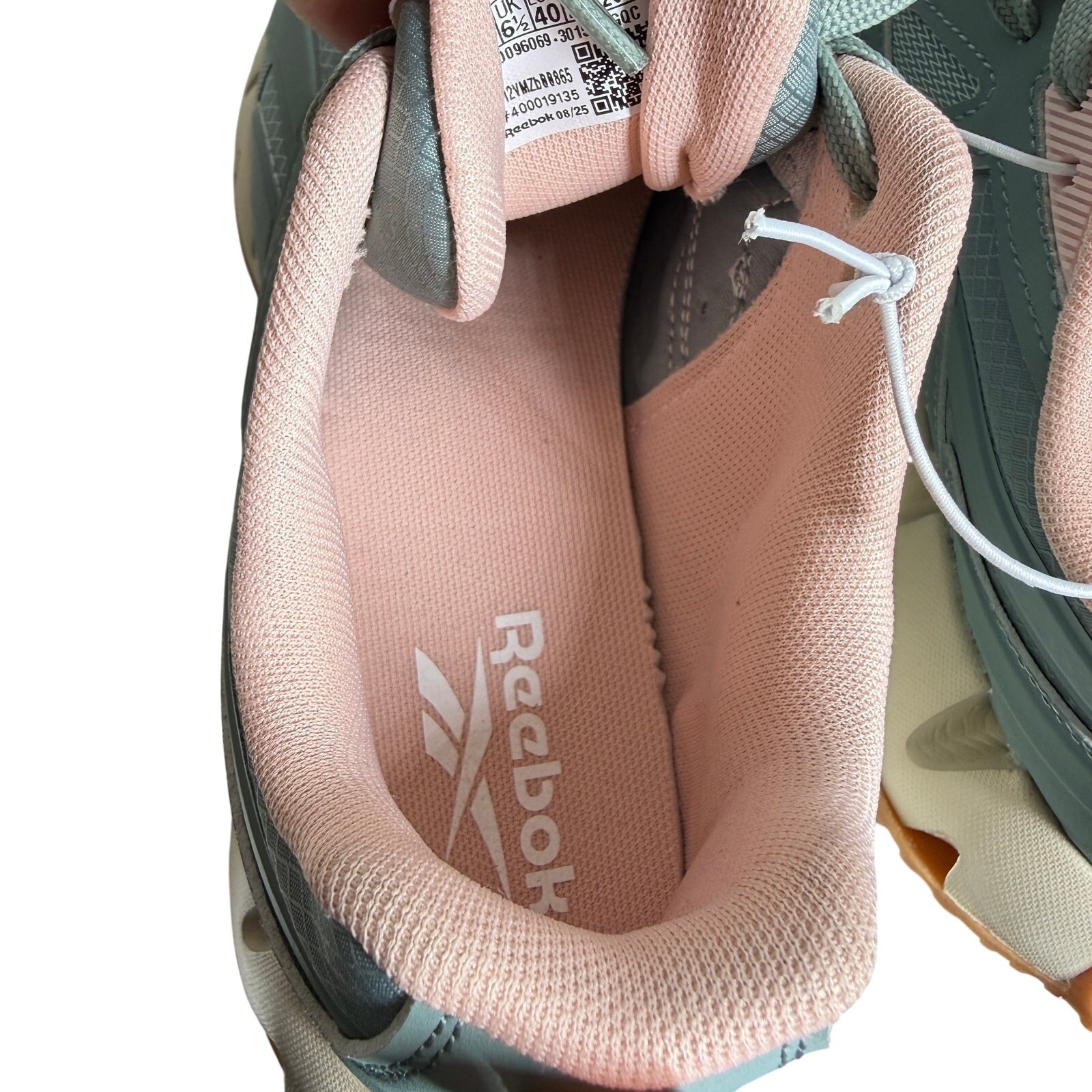 NWOT Reebok Zig Dynamica STR Running Shoes Leather Mint Green & Chalk women 9 thumbnail 9