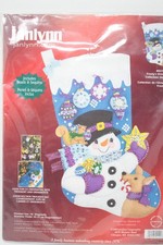 Janlynn Frosty's Ornament Collection Christmas Stocking Kit 18" 021-0997