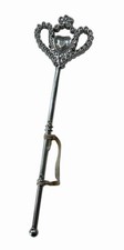 Build-A-Bear Silver Princess Fairy Queen Wand w/ Clear Gem Wristie Accessory BAB