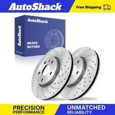Front Drilled Slotted Brake Rotors for 2010-2017 Chevrolet Equinox