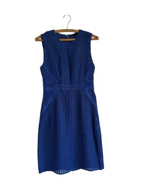 Kobi Halperin Jaydyn Women's Crocheted Midi Dress In Cex Lapis Blue Size 4